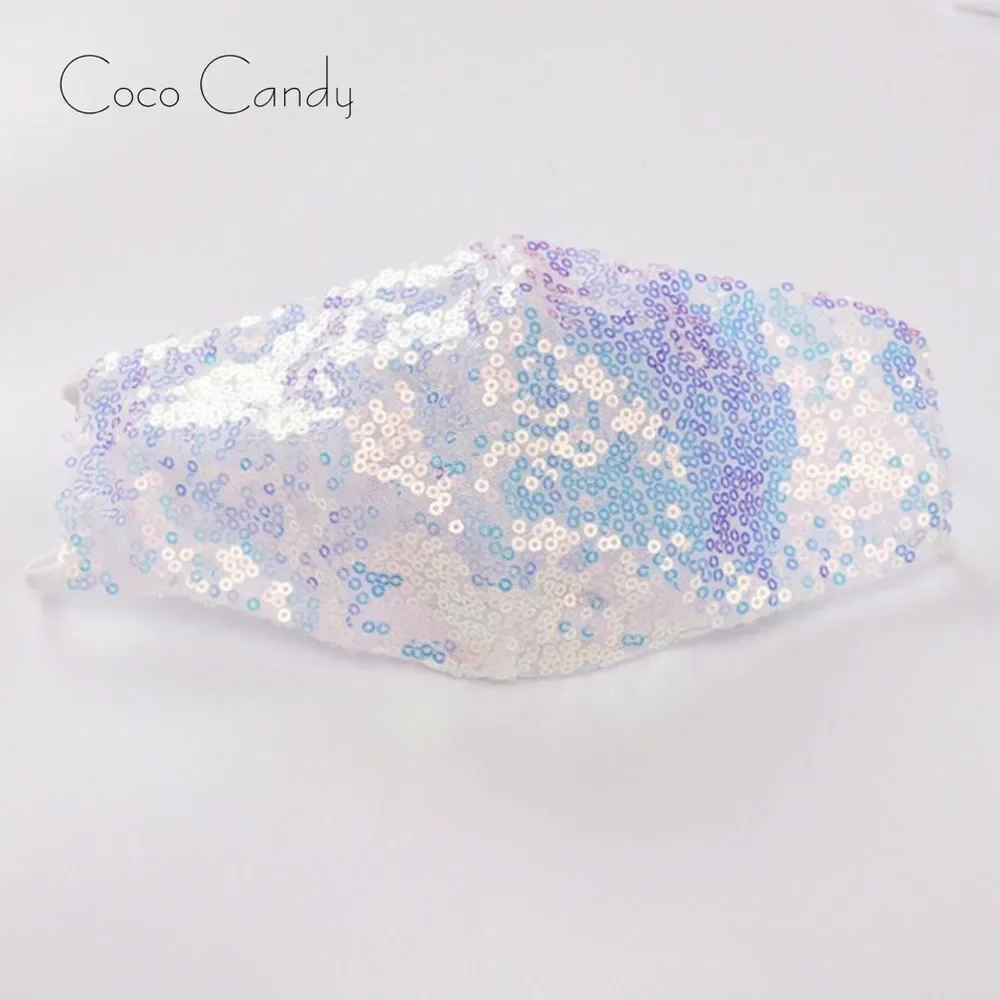 🆕Luxury Purple Sequin Face Mask